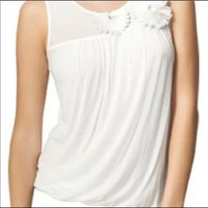 Cabi bubble hem flower tank top M